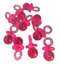 10 Schnuller klein rosa pink ca. 2,5 cm 90er Jahre Plastik Anhänger Kult Vintage