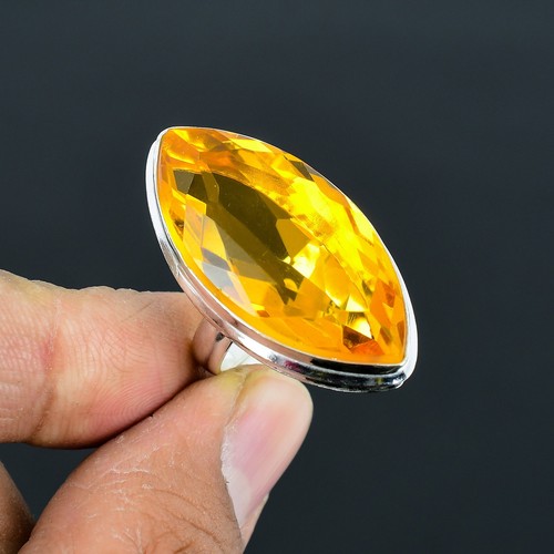 Citrin marquise edelstein - citrin, 925