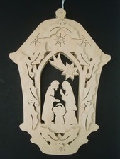 A) beleuchtete hängend Holzlichterglocke (Weihnachtsbogen Schwibbogen) BESONDERS