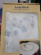 Stickdecke Stickpackung Vintage OVP DIY Blumen 80x80cm