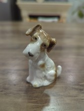 Fraureuth Wallendorf Porzellan Figur Hund Terrier 1920er Handbemalt Selten Rar