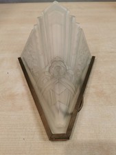 Art Deco Wandlampe Pressglas T7835