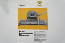 JOHN DEERE Mähdrescher Prospekt Typ 730 2 Seiten 1970