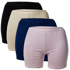 4-Stück Damen Schlüpfer Longshorts Langbein Unterhose