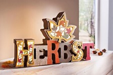 Led schriftzug herbst - led-schriftzug, holz