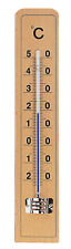 KOCH Klassisches Holzthermometer Buche Analoges Innenthermometer, Holz, Set