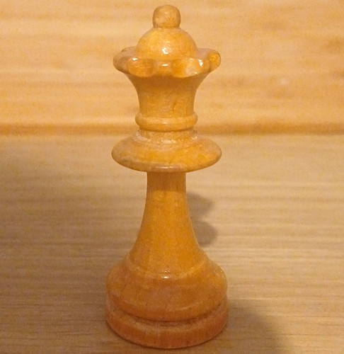 Schachfigur dame holz beige - schachfigur,