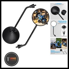 Universal E9- Motorrad Spiegel, Motorrad Rückspiegel 360° Drehbar, Runde Moto...