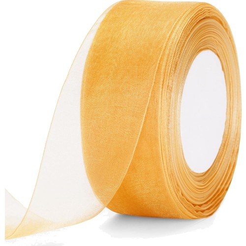 Organzaband goldgelb 4cm 45m - organzaband, 4cm: