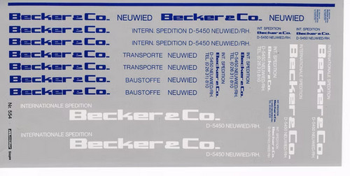 Decals becker co - &,