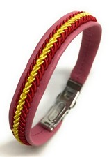 Pulsera cuero bandera España