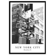 Gerahmtes bild broadway street - gerahmtes,