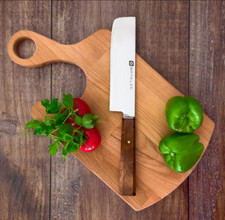SATKLEE | Wood Craft Nakiri Japanisches Kochmesser Küchenmesser 18 cm