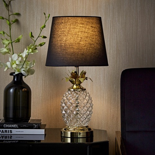 Glas ananas touch tischlampe - glas,