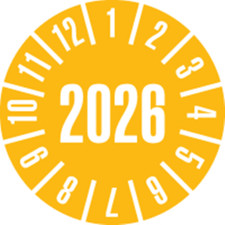 Prüfplakette 2026 gelb - prüfplakette, 2026,