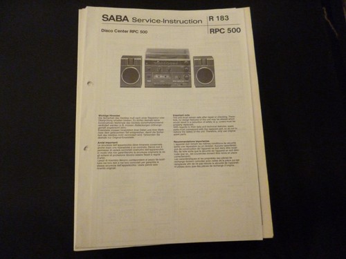 Original service manual - original,
