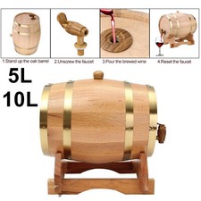 5L 10L Weinfass Holzfass Weinfass mit Ständer Holzfass Whiskey Wein Schnapsfass