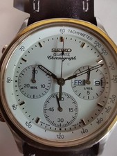 Seiko 7a38a Chronograph Top Day Date mit Zubehör 