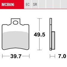 Bremsbelag für Yamaha CW 50