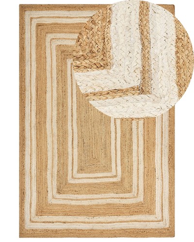 Teppich jute beige rechteckig - teppich,