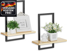 Wandregal Schwarz Metall