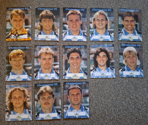 13x autogrammkarten - 13x,