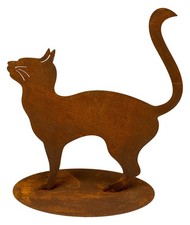 Edelrost Gartenfigur Katze -