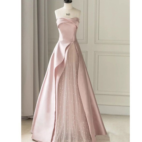 Brandneu damen rosa abendkleid - rosa,