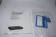 Anleitung Manual für Sony PCM-601ESD Digital Audio Processor