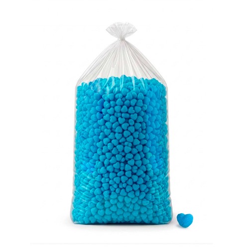 Verpackungschips herz blau - verpackungschips,