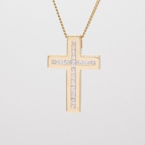 Brillant kreuz anhänger - kreuz, in