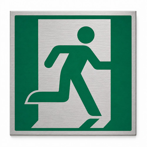 Fluchtweg rechts schild 80x80 - fluchtweg,