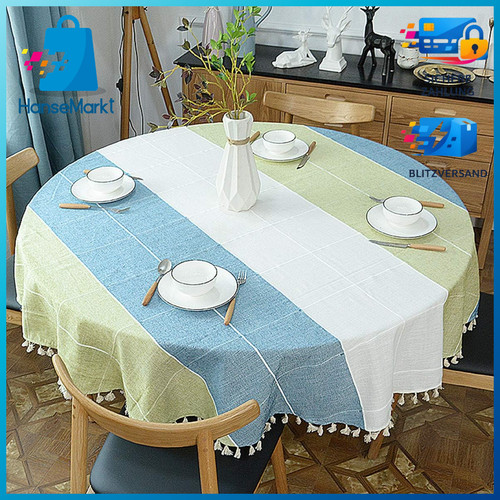 Tischdecke rund baumwolle - tischdecke,