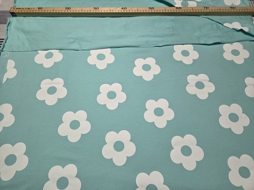 Sommersweat blumen türkis - blumen,