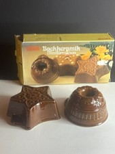 Rastal Mini Backformen Backkeramik Stern Guggelhupf in OVP Retro Vintage TOP