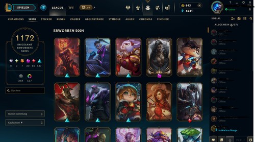 Lol account euw 1172 - lol, skins