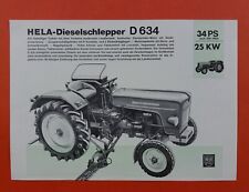 Original alter HELA LANZ AULENDORF D 634 34 PS Traktor Schlepper Prospekt