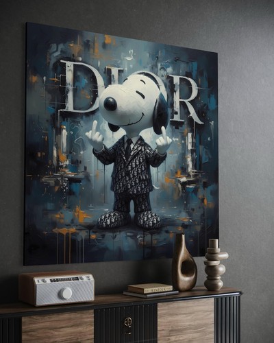 Snoopy leinwand bild farbig - snoopy,