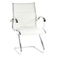 Konferenzstuhl Freischwinger Meeting Chair Leder Chrom PARMA V hjh OFFICE