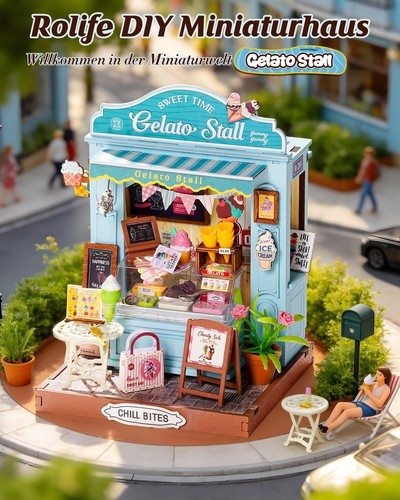 Rolife puzzle gelato stall - rolife, 3d