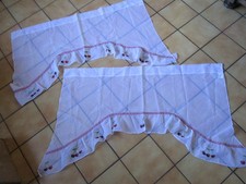 2 x Scheibengardine Gardine ca. 100 cm breit x 67 cm hoch Polyester