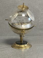 Fine Vintage Wetterstation Sputnik Design Barometer Thermometer Messing #BR