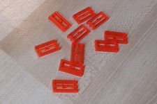 10 transparent neon orange Lego Gitter Steine (2412) (S302)