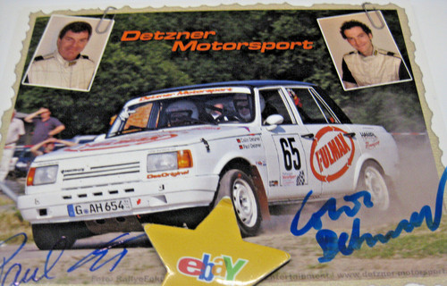 Original autogrammkarte rally - original,