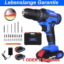 Akkuschrauber Bohrschrauber Schrauber 21V Li-Ion+Stabilem Koffer Akku-Ladegerät
