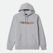 BRIXTON FLAMES HOODED SWEATSHIRT GR: M HEATHER GREY