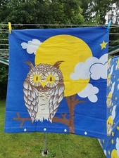 Original 80er Jahre Bettwäsche Eulen Graziela Ära Vintage 135cm x 200cm  Set 2