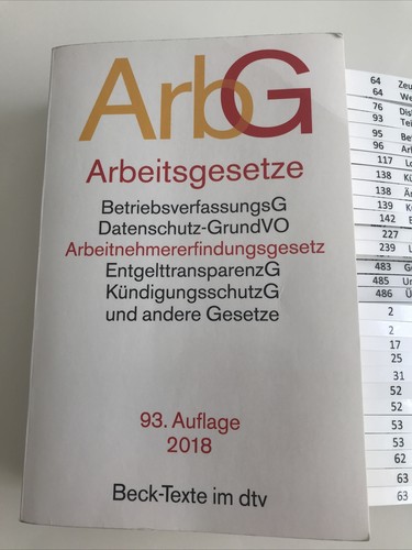 Arbg arbeitsgesetze 2018 93 - arbg,