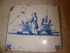 Antike Fliese Kachel 19. JH