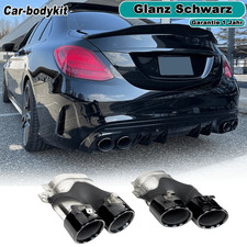 Glanz Schwarz Auspuffblende